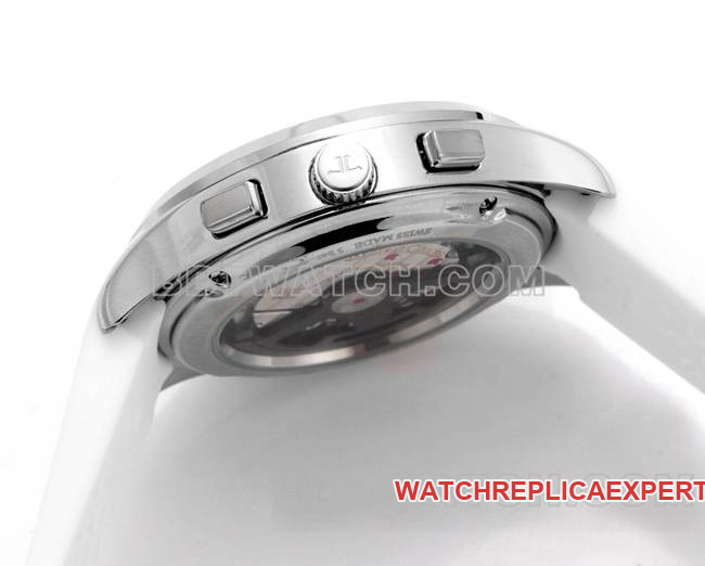 collectible watch Jaeger-LeCoultre Beichen black dial mechanical white rubber model side live photo