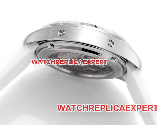 collectible watch Jaeger-LeCoultre Beichen black dial mechanical white rubber model side live photo
