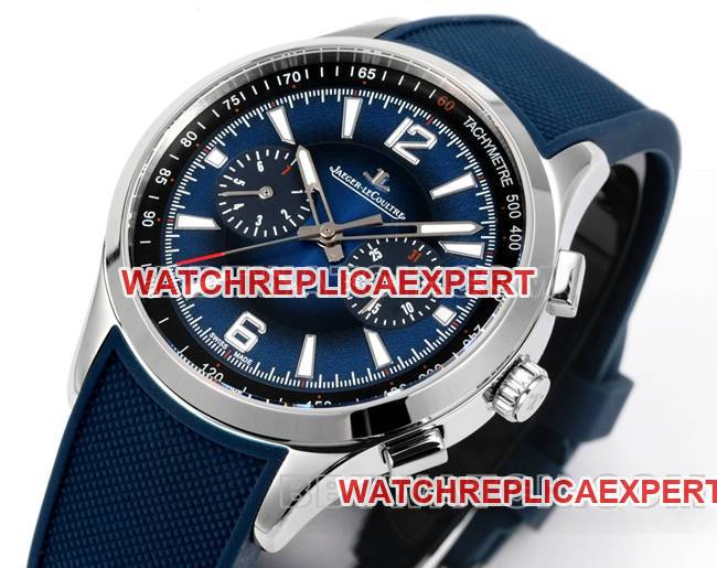 1:1replica watch Jaeger-LeCoultre Beichen blue dial mechanical blue rubber model front live photo
