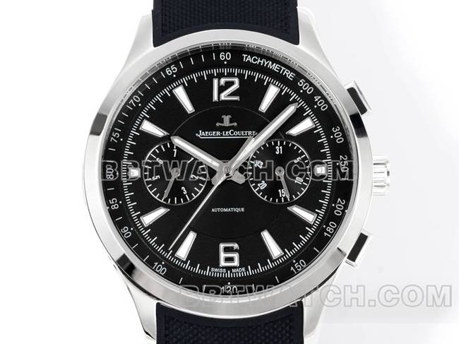 watch Beichen Jaeger-LeCoultreblack dial mechanical black rubber front live photo