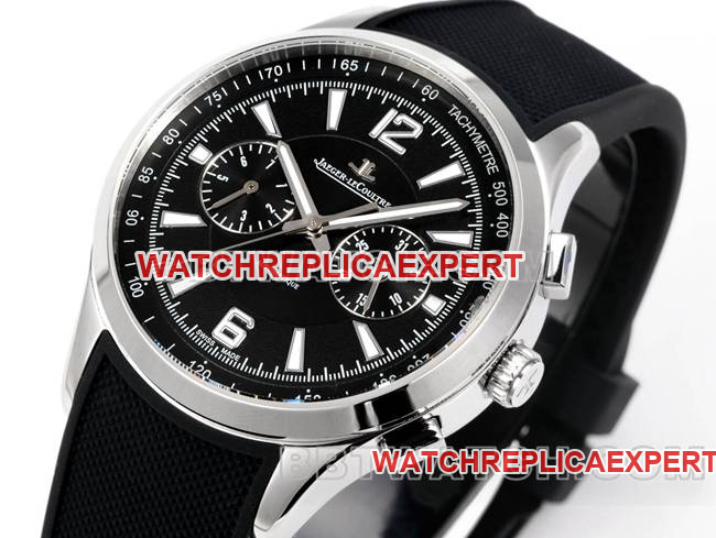 watch Beichen Jaeger-LeCoultreblack dial mechanical black rubber front live photo