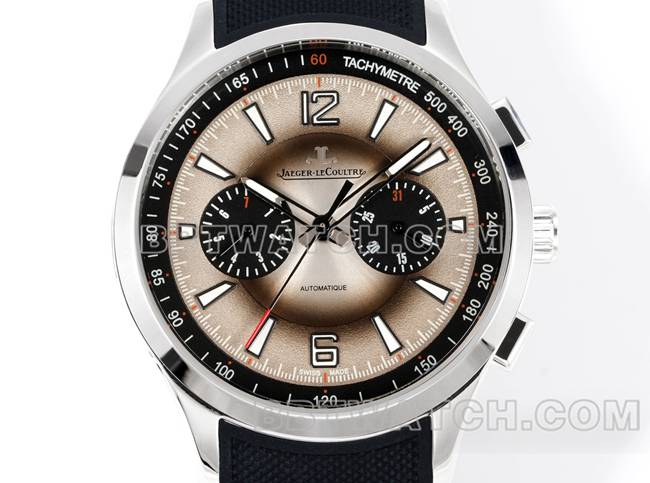 collectible watch Beichen Jaeger-LeCoultre gray dial mechanical black rubber model front live photo