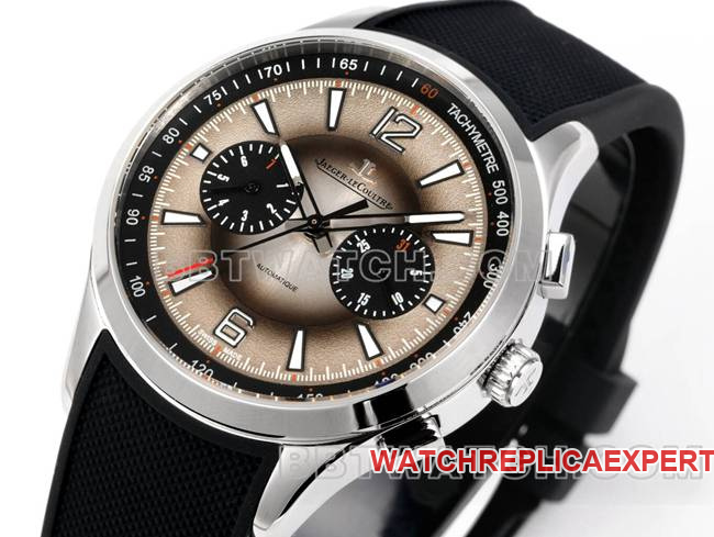 collectible watch Beichen Jaeger-LeCoultre gray dial mechanical black rubber model front live photo