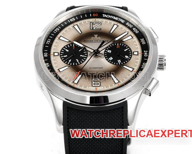 collectible watch Beichen Jaeger-LeCoultre gray dial mechanical black rubber model front live photo