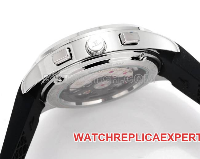 collectible watch Beichen Jaeger-LeCoultre gray plate mechanical black rubber model side live photo