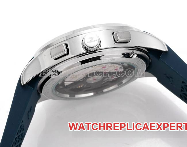top-tier watch Beichen Jaeger-LeCoultreblue dial mechanical blue rubber model side live photo