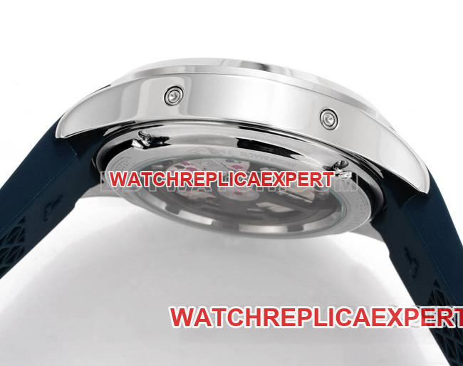 top-tier watch Beichen Jaeger-LeCoultreblue dial mechanical blue rubber model side live photo