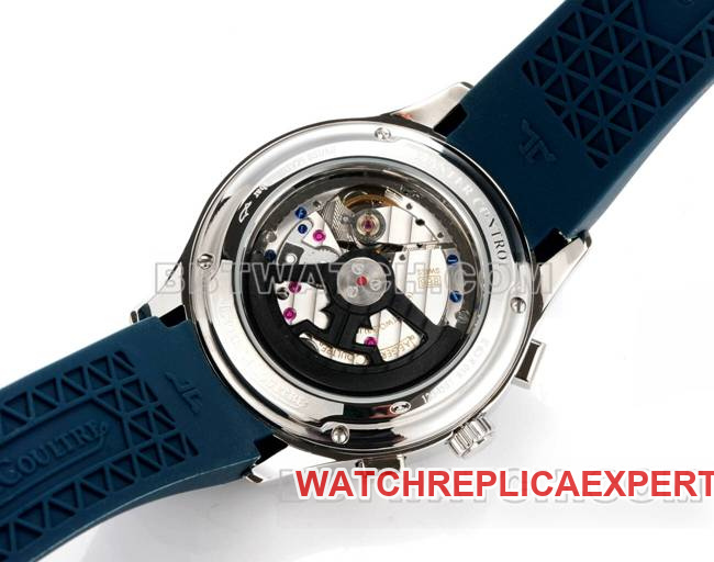 top-tier watch Beichen Jaeger-LeCoultreblue dial mechanical blue rubber caseback live photo