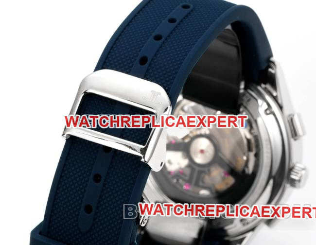top-tier watch Beichen Jaeger-LeCoultreblue dial mechanical blue rubber model braceletlive photos