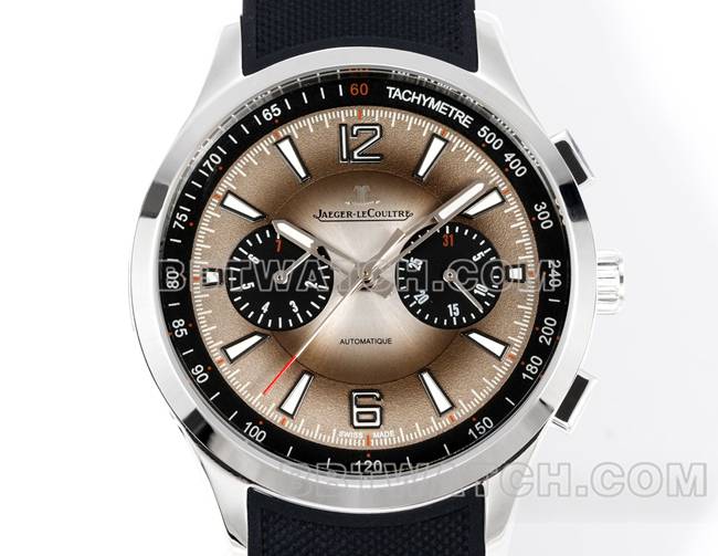 1:1replica watch Beichen Jaeger-LeCoultre gray plate mechanical black rubber model front live photo