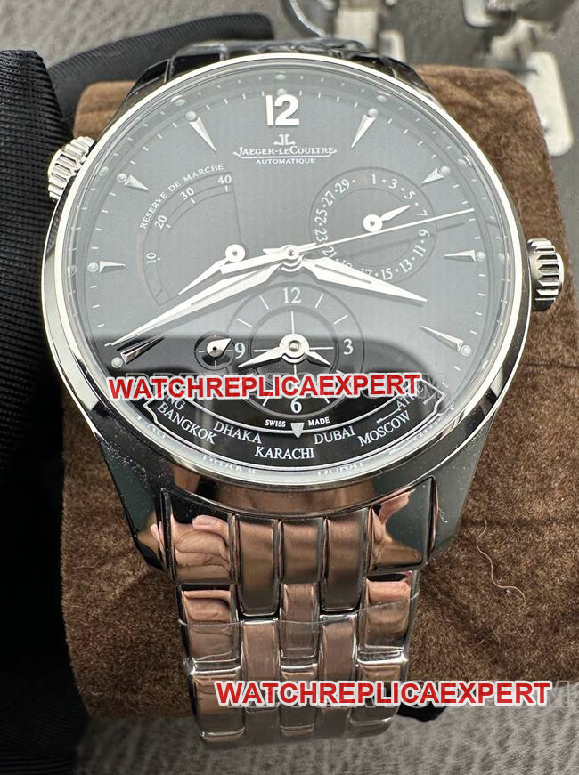 watch Jaeger-LeCoultre9F factory master black dial mechanical 1428421front live photo
