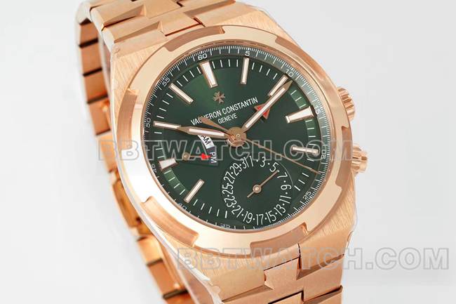 watch Vacheron ConstantinV9 Factory across the world rose goldgreen dial mechanical 7920Vfront live photo