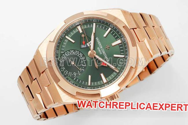 watch Vacheron ConstantinV9 Factory across the world rose goldgreen dial mechanical 7920Vfront live photo