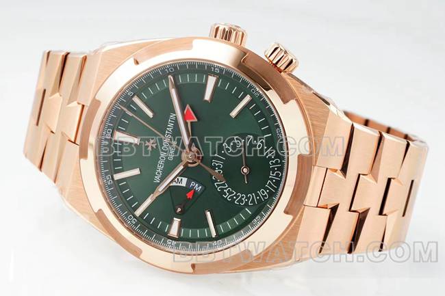 watch Vacheron ConstantinV9 Factory across the world rose goldgreen dial mechanical 7920Vfront live photo