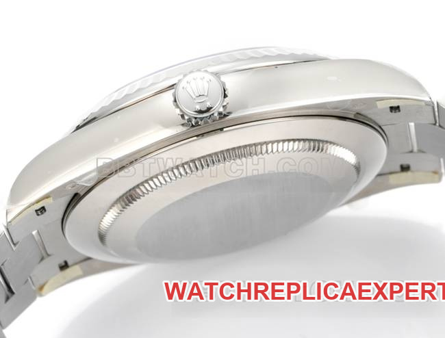 1:1replica watch PPM factory RolexDay-Date mechanical ice blue dial Roman numerals side live photo