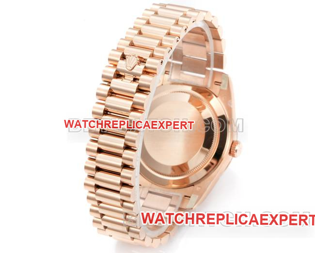 top-tier watch Rolexrose goldPPM factory Day-Date mechanical gradient brown dial Roman numerals braceletlive photos