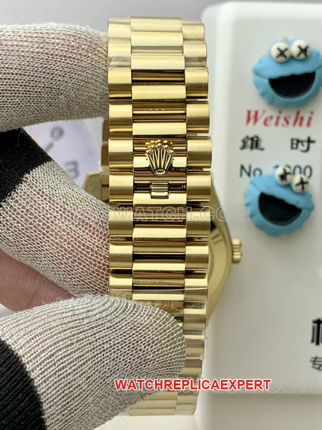 top-tier watch Rolexyellow goldPPM factory Day-Date mechanical gold plate Roman numerals braceletlive photos