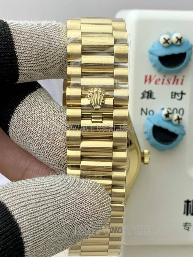 collectible watch Rolexyellow goldPPM factory Day-Date mechanical gold plate braceletlive photos