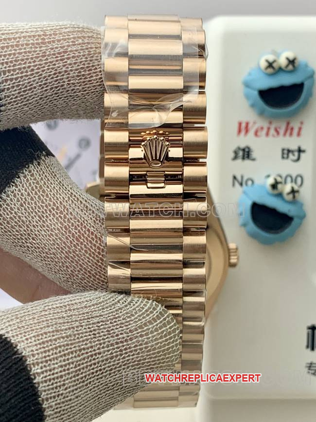 top-tier watch PPM factory gray plate rose goldRolexDay-Date mechanical braceletlive photos
