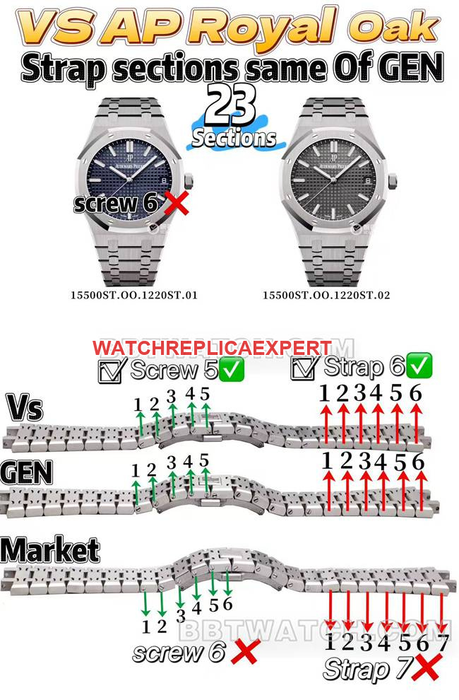VS FactoryAudemars PiguetRoyal Oaktop-tier watch 15500 comparison genuine review braceletlive photos