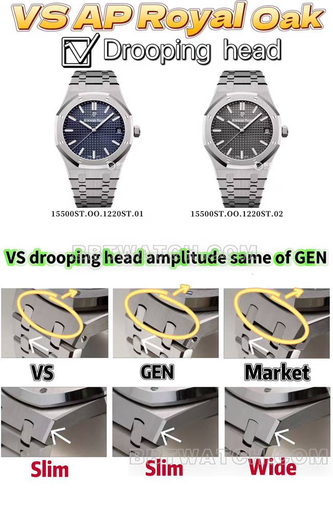 VS FactoryAudemars PiguetRoyal Oaktop-tier watch 15500 comparison genuine review movementlive photos