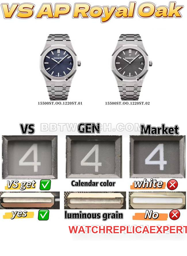 VS FactoryAudemars PiguetRoyal Oaktop-tier watch 15500 comparison Genuine review front live photo