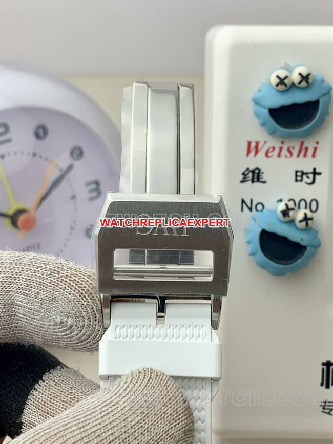 top-tier watch IWCAPS factory pilot black dialchronograph white ceramic mechanical clasplive photos