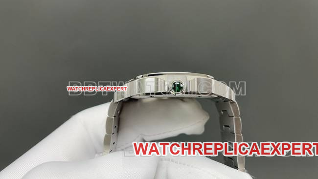 collectible watch CartierMLF factory Santos green hollow disc mechanical side live photo