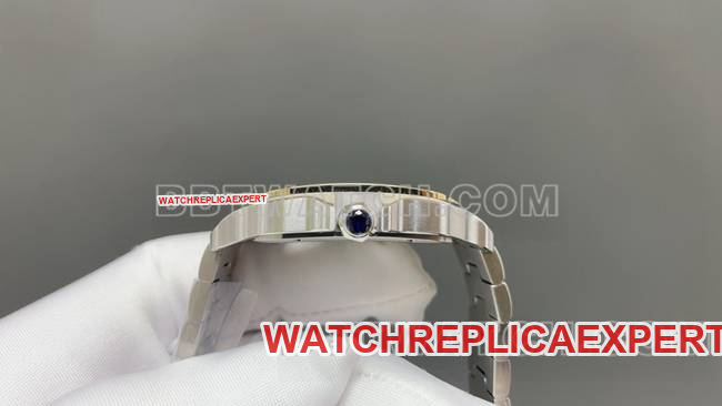 collectible watch CartierMLF factory Santos yellow hollow disc mechanical side live photo
