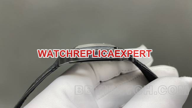 collectible watch Santos MLF factory Cartier black hollow plate mechanical leather strap model side live photo