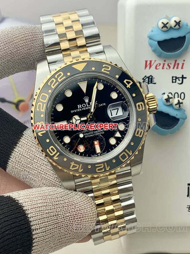 1:1replica watch GMT-MasterVS FactoryRolex gold preserved egg ring 3285 mechanical front live photo
