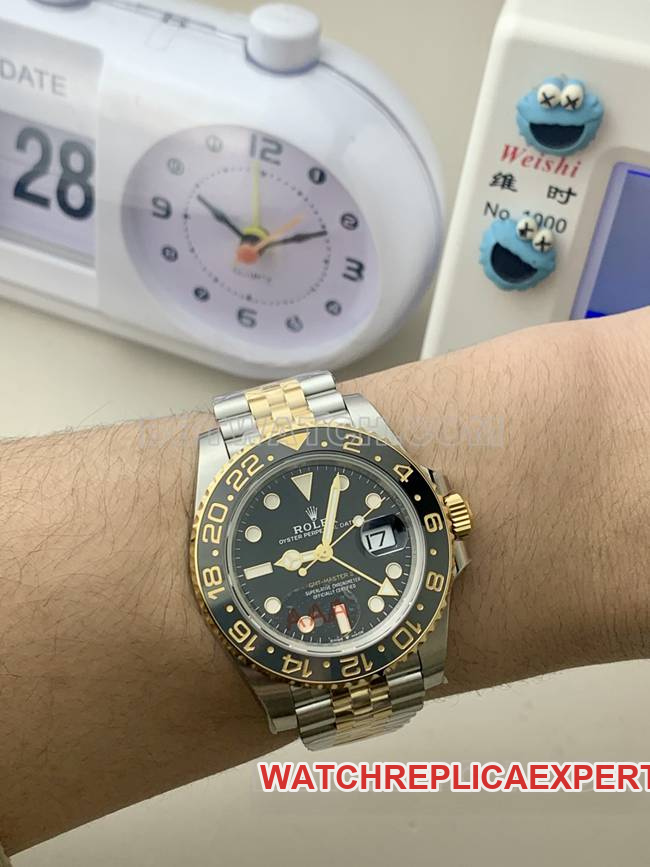 1:1replica watch GMT-MasterVS FactoryRolex gold preserved egg ring 3285 mechanical front live photo