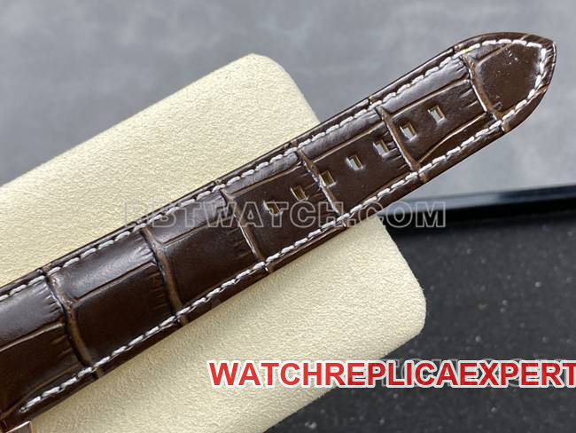 collectible watch aviation chronograph BLS factory Breitlingrose goldwhite dialleather strap model braceletlive photos