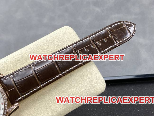 1:1replica watch aviation chronograph BLS factory Breitlingrose gold diamond white dialleather strap model braceletlive photos