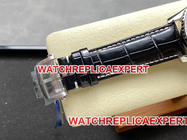 watch BLS factory black white dialBreitling aviation chronographleather strap model clasplive photos