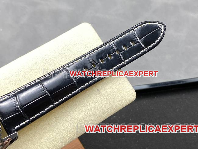 top-tier watch BLS factory aviation chronographBreitlingblack dialleather strap model braceletlive photos