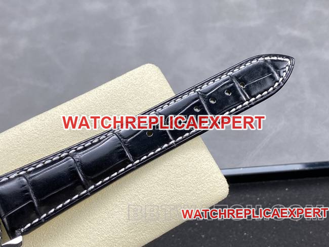 watch BLS factory aviation chronographBreitling silver gray plate brown leather strap model braceletlive photos