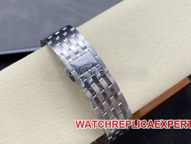 top-tier watch BreitlingBLS factory aviation chronograph black dialsteel bracelet bracelet live photos