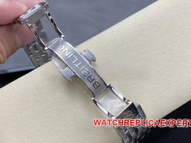 top-tier watch BreitlingBLS factory aviation chronographblack dialsteel bracelet model clasplive photos