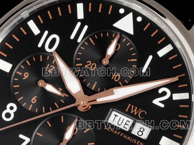 top-tier watch pilot TWS factory IWC black dial rubber model front live photo