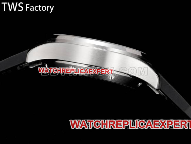 top-tier watch pilot TWS factory IWC black dial rubber model side live photo