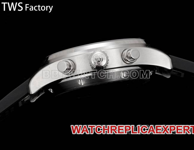 top-tier watch pilot TWS factory IWC black dial rubber model side live photo