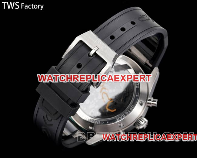 top-tier watch pilot TWS factory IWC black dial rubber model braceletlive photos