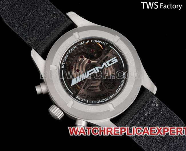 watch pilot TWS factory IWC black dial carbon fiber 43mm caseback live photo