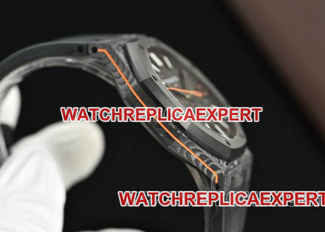 collectible watch Royal OakDiW factory Audemars Piguet carbon fiber orange needle 15500side live photo