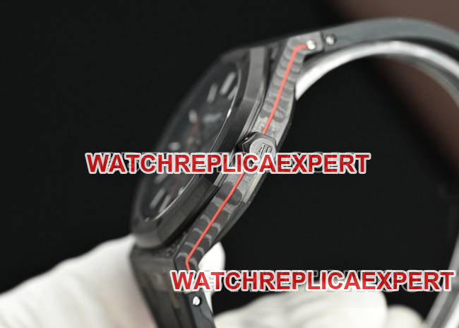 top-tier watch Royal OakDiW factory Audemars Piguet carbon fiber red needle 15500side live photo
