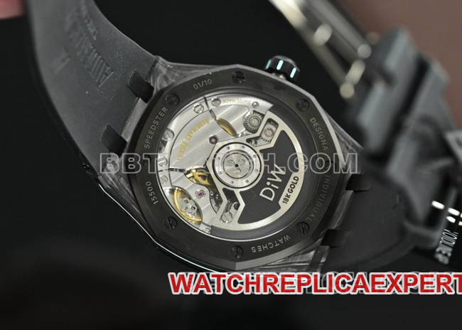 collectible watch Royal OakDiW factory Audemars Piguet carbon fiber blue needle 15500caseback live photo