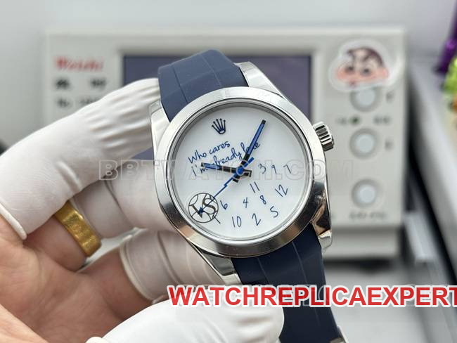 1:1replica watch magnetic type VS FactoryRolexwhite dial rubber type front live photo