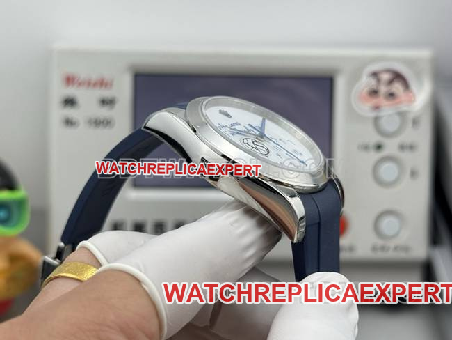 1:1replica watch magnetic type VS FactoryRolexwhite dial rubber type side live photo