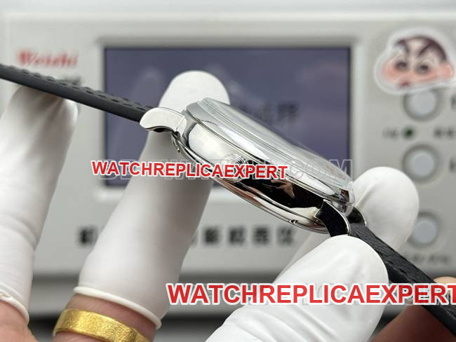 collectible watch Portofino GR factory IWC white dial black leather strap model side live photo